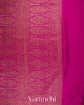 Rama Green Heavy Brocade Pure Crepe Silk Handloom Saree
