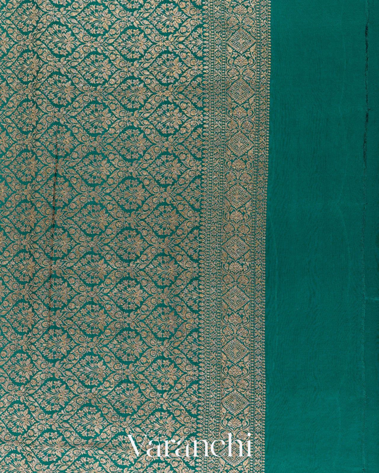 Rani Fuchsia Pink Pure Crepe Silk Saree 