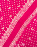 Rani Pink Pure  Crepe Silk Saree