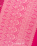 Rani Pink Pure  Crepe Silk Saree