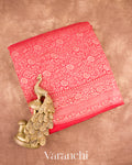 Deep Red Heavy Brocade Pure Crepe Silk Handloom Saree