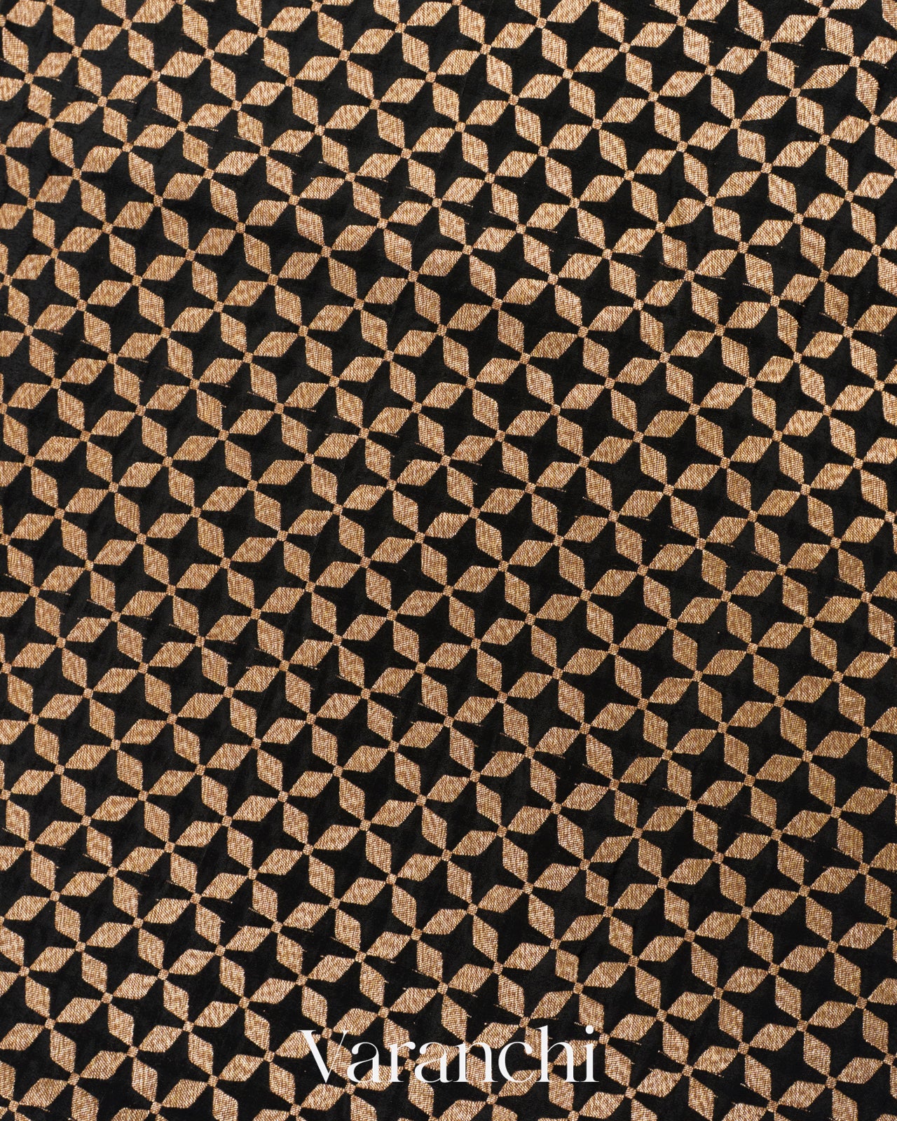 Jet Black Pure Crepe Silk Saree