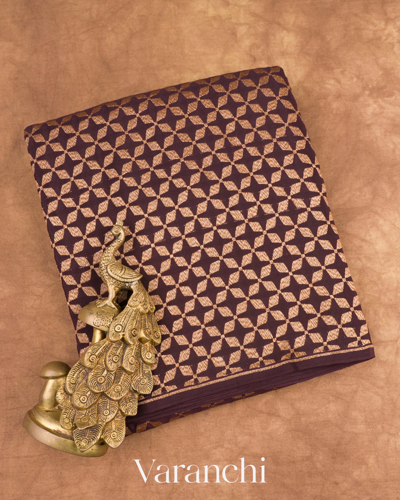 Deep Wine Pure Crepe Silk Saree