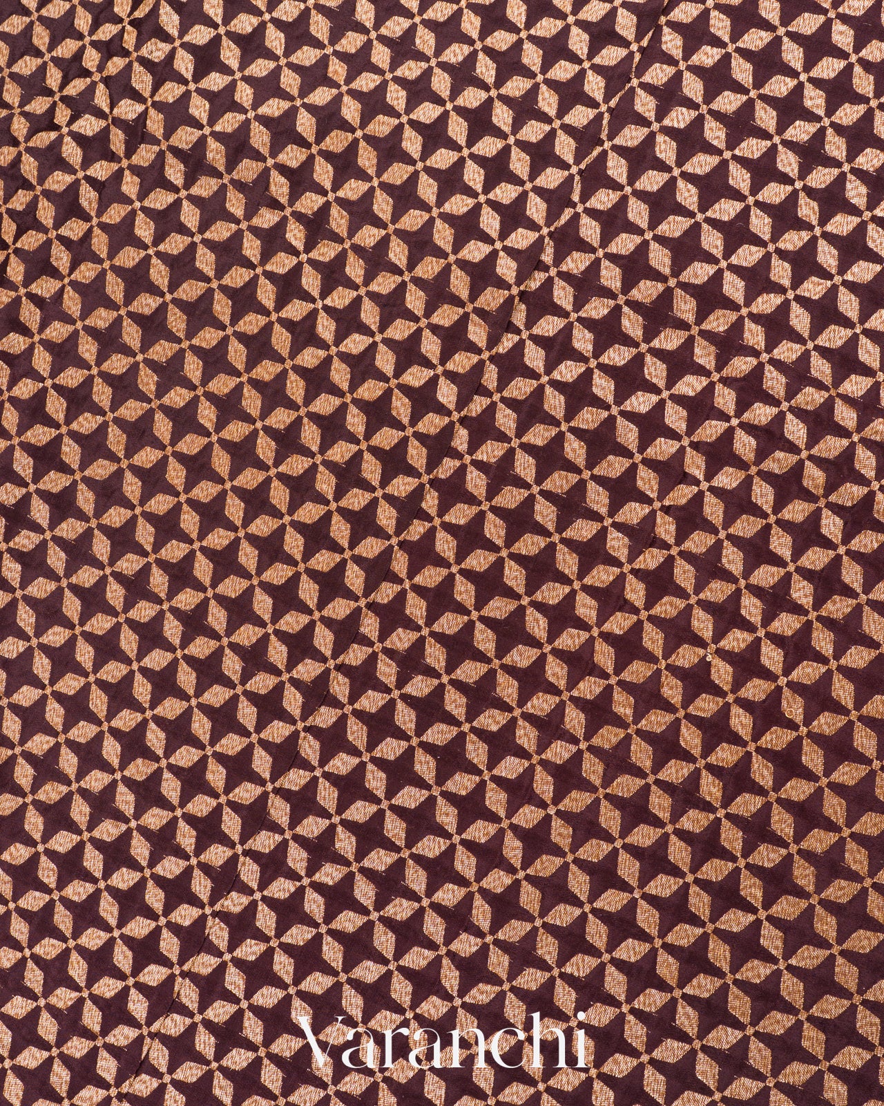 Deep Wine Pure Crepe Silk Saree