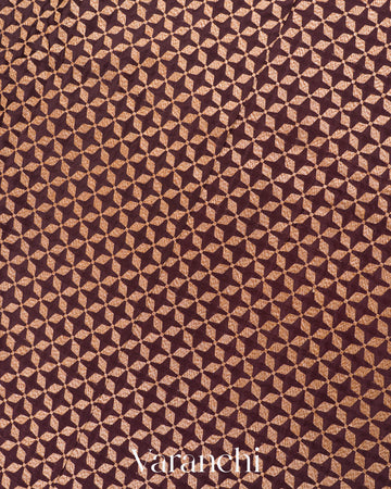 Deep Wine Pure Crepe Silk Saree