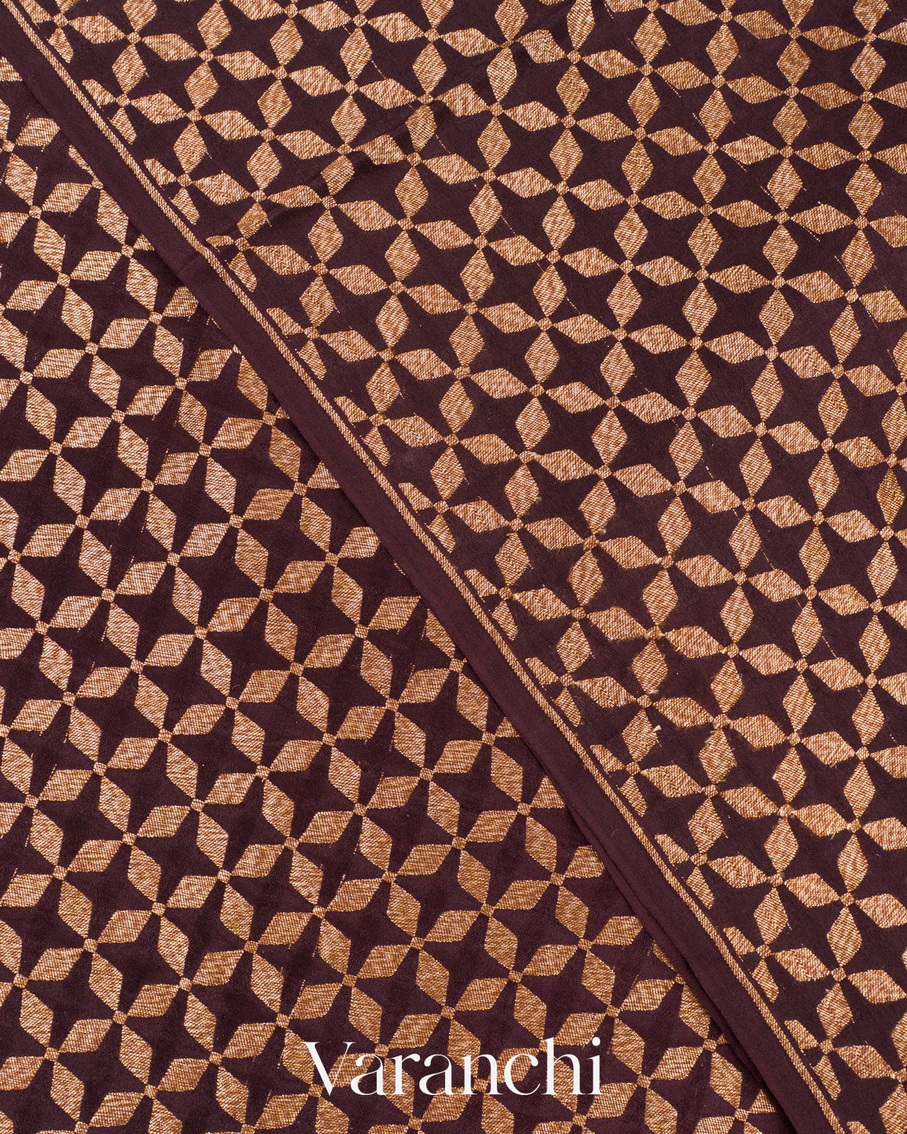 Deep Wine Pure Crepe Silk Saree