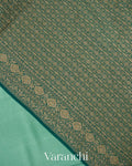Light Aqua Green Pure Crepe Silk Handloom Saree