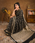 Pure Black Pure Crepe Silk Saree 