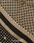 Pure Black Pure Crepe Silk Saree 