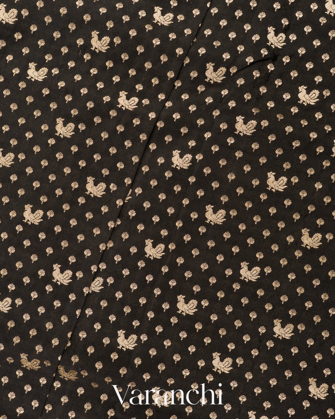 Pure Black Pure Crepe Silk Saree 