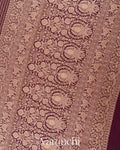 Deep Wine Crepe Silk Handloom Saree