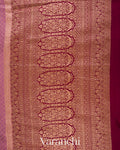Dusty Rose Pure Crepe Silk Handloom Saree