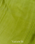 Mehandi Green Pure Crepe Silk Handloom Saree