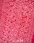 Regal Pink Heavy Brocade Pure Crepe Silk Handloom Saree