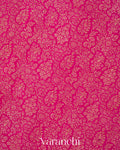 Royal Pink Heavy Brocade Pure Crepe Silk Handloom Saree