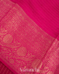 Rani Pink Pure Crush Kora Silk Saree