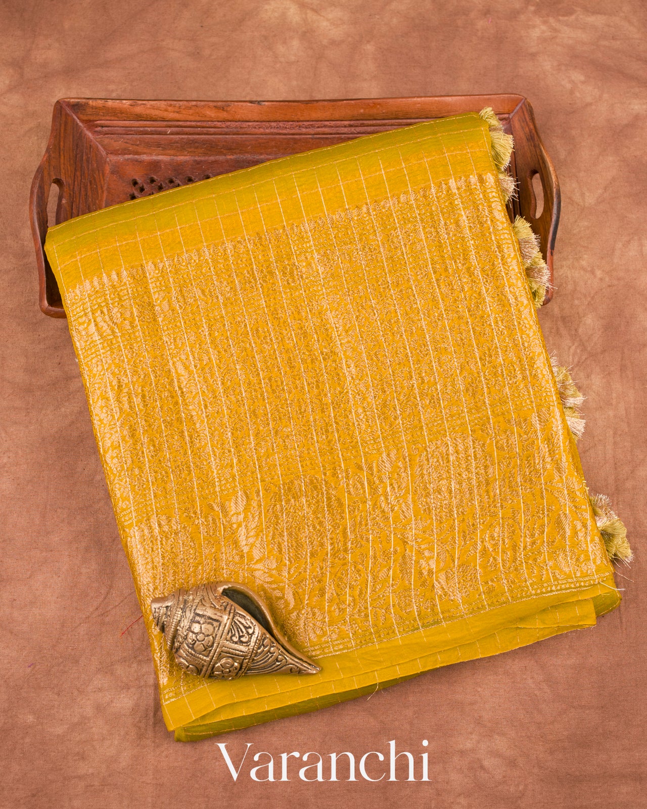 Mehandi Green Pure Crush Kora Silk Saree