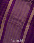 Purple Pure Crush Kora Silk Saree