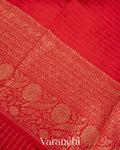 Red Pure Crush Kora Silk Saree