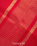 Red Pure Crush Kora Silk Saree