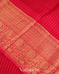 Red Pure Crush Kora Silk Saree