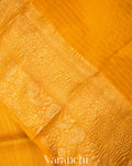 Turmeric Yellow Pure Crush Kora Silk Saree