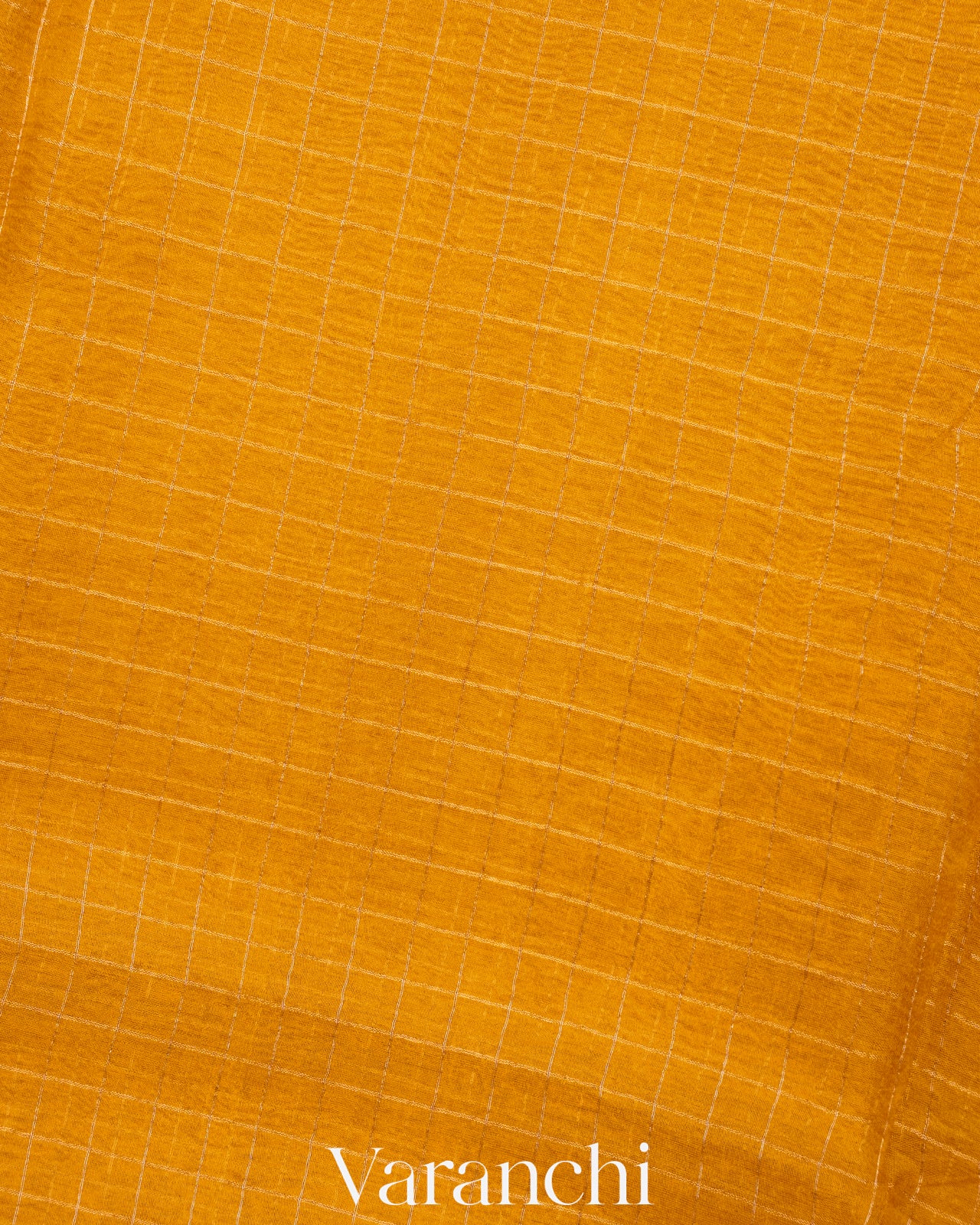Turmeric Yellow Pure Crush Kora Silk Saree