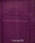 Wine Purple Pure Crush Kora Silk Saree