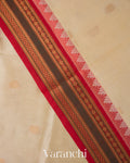 Off White  Korvai Pure Kanchipuram Silk Cotton Handloom Saree 