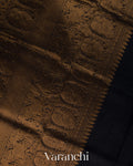 Ash Grey Pure Korvai Kanchipuram Silk Cotton Handloom Saree