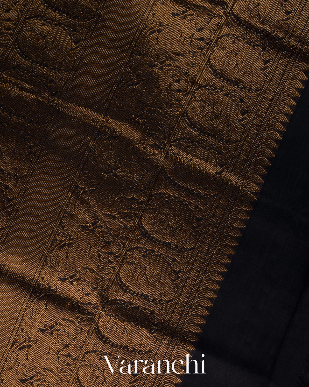 Ash Grey Pure Korvai Kanchipuram Silk Cotton Handloom Saree