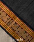 Ash Grey Pure Korvai Kanchipuram Silk Cotton Handloom Saree