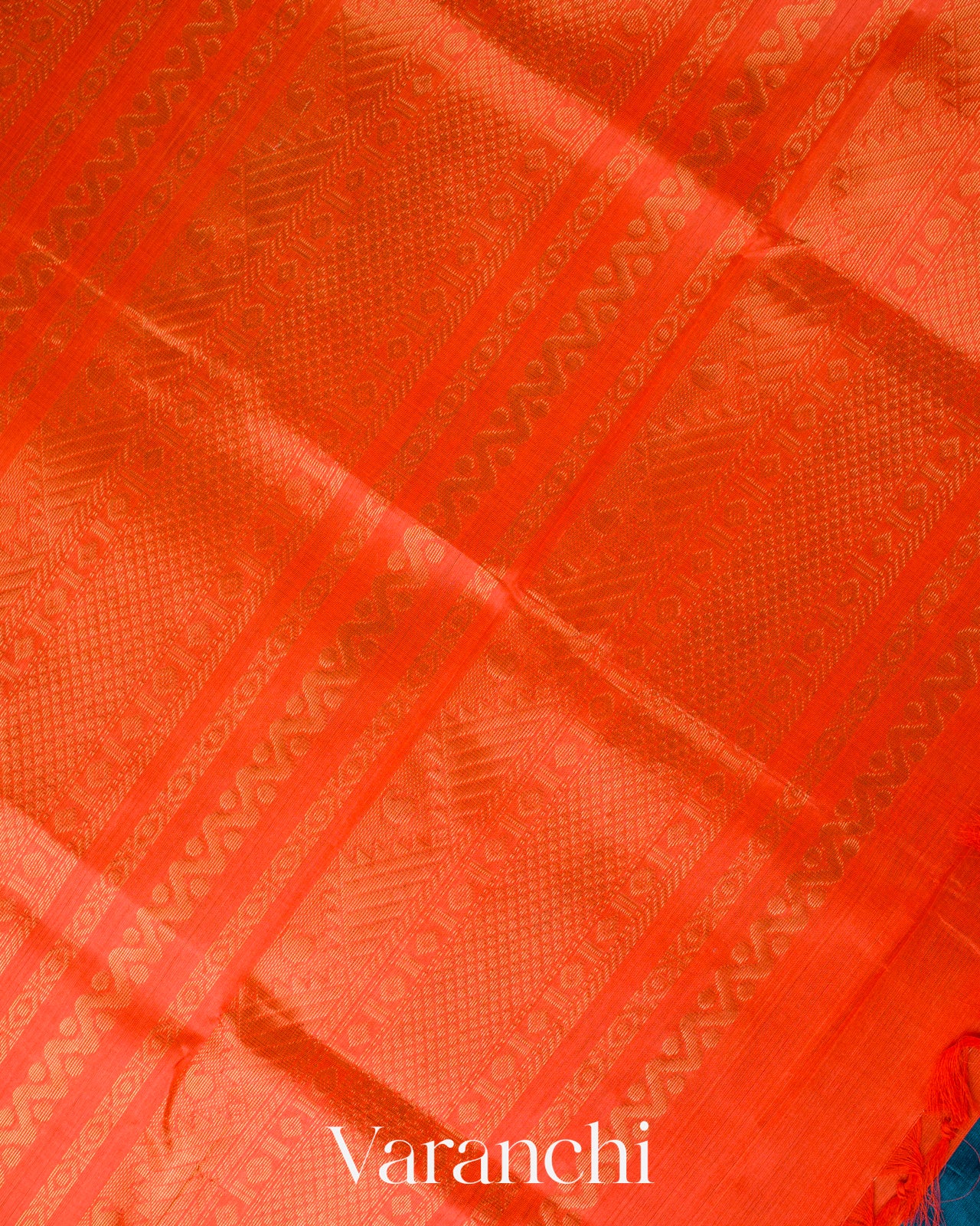 Royal Blue Pure Kanchipuram Silk Cotton Handloom Saree 