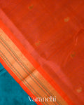 Royal Blue Pure Kanchipuram Silk Cotton Handloom Saree 