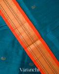Royal Blue Pure Kanchipuram Silk Cotton Handloom Saree 