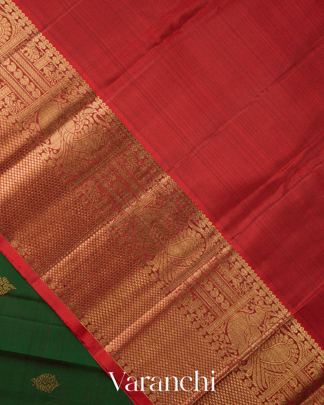 Emerald Green Pure Kanchipuram Silk Saree 