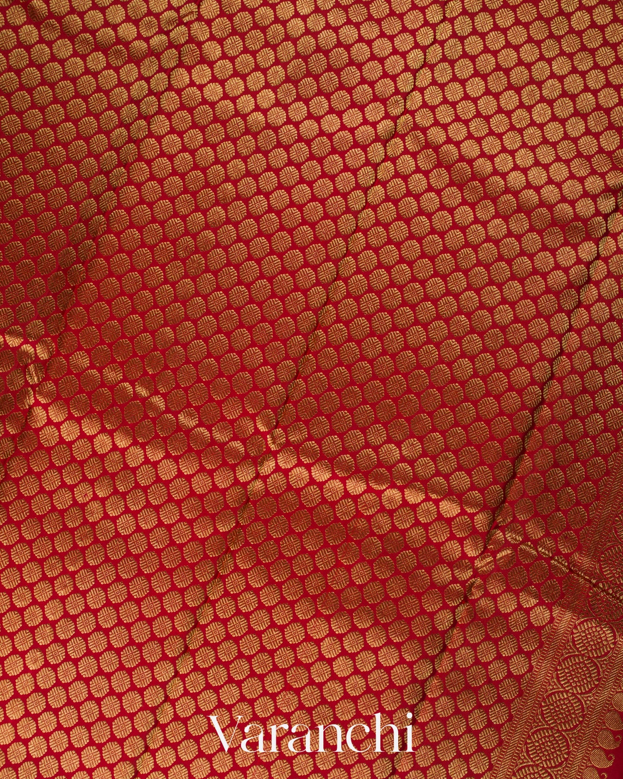 Peel Orange Pure Kanchipuram Silk Saree 