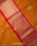Peel Orange Pure Kanchipuram Silk Saree 