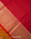 Peel Orange Pure Kanchipuram Silk Saree 