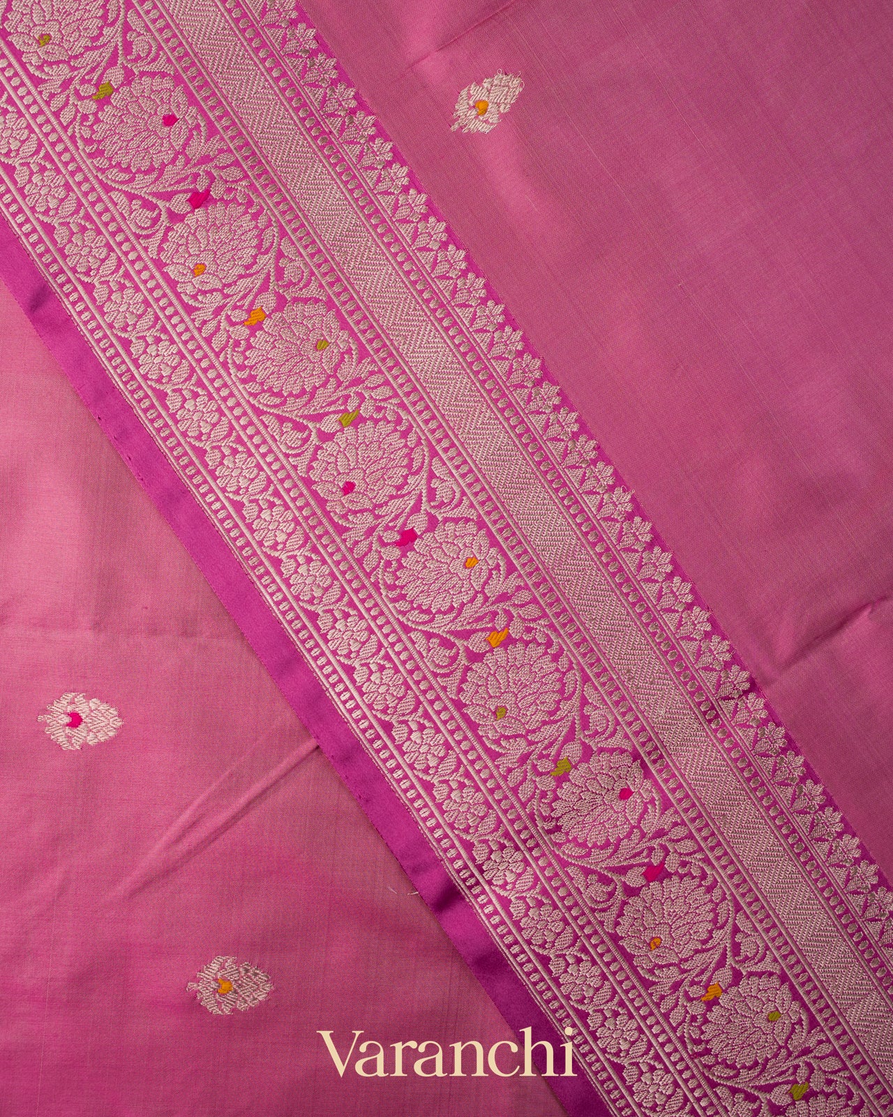 Baby Pink Pure Katan Silk Handloom Saree