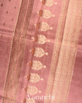 Dusty Pink Pure Dupion Silk Saree
