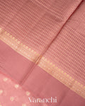 Dusty Pink Pure Dupion Silk Saree