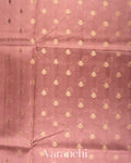 Dusty Pink Pure Dupion Silk Saree
