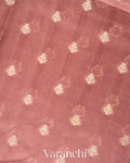 Dusty Pink Pure Dupion Silk Saree
