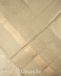 Frosted Sage Pure Dupion Silk Saree