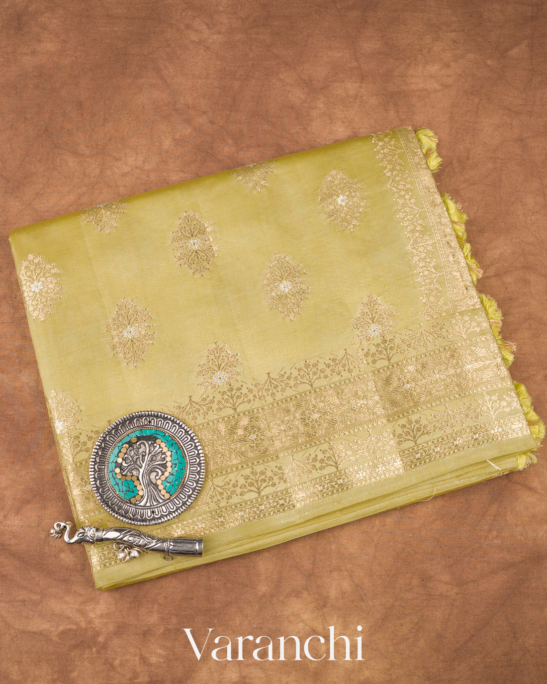 Lemon Yellow Pure Dupion Silk Saree