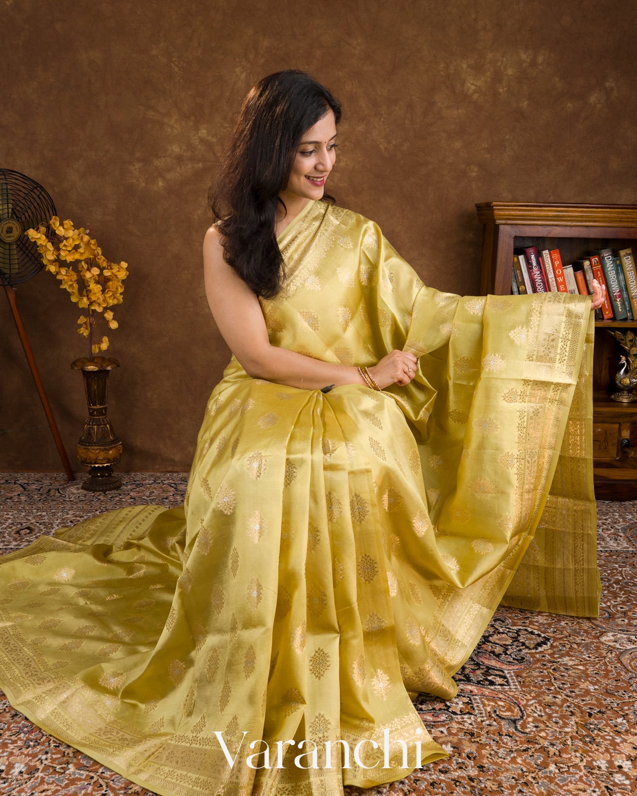Lemon Yellow Pure Dupion Silk Saree