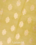 Lemon Yellow Pure Dupion Silk Saree