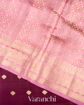 Deep Wine Pure Dupion Silk Saree