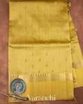 Lemon Yellow Pure Dupion Silk Saree
